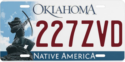 OK license plate 227ZVD