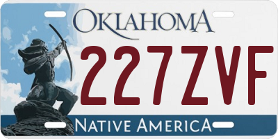 OK license plate 227ZVF