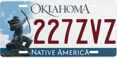 OK license plate 227ZVZ