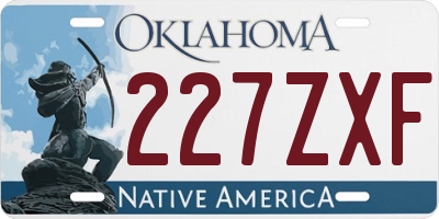 OK license plate 227ZXF