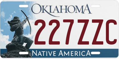 OK license plate 227ZZC