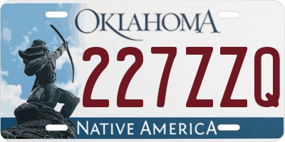 OK license plate 227ZZQ