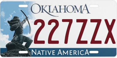 OK license plate 227ZZX