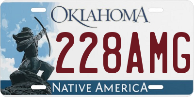 OK license plate 228AMG