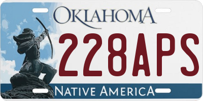 OK license plate 228APS