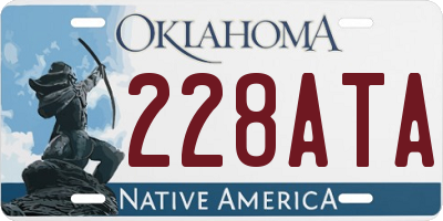 OK license plate 228ATA