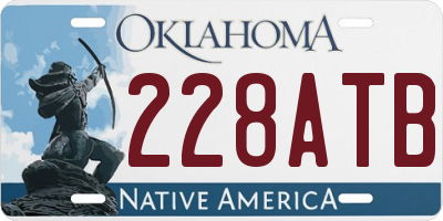 OK license plate 228ATB