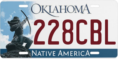OK license plate 228CBL