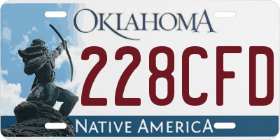 OK license plate 228CFD
