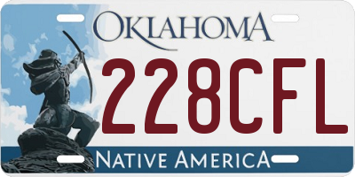OK license plate 228CFL