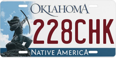 OK license plate 228CHK