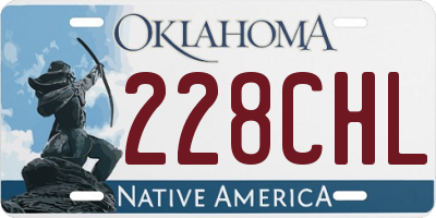 OK license plate 228CHL