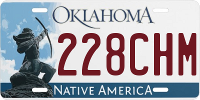 OK license plate 228CHM