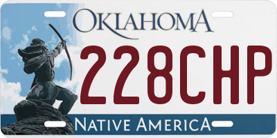OK license plate 228CHP
