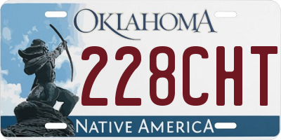 OK license plate 228CHT
