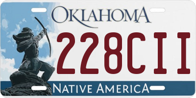 OK license plate 228CII