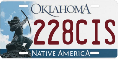 OK license plate 228CIS