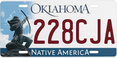 OK license plate 228CJA