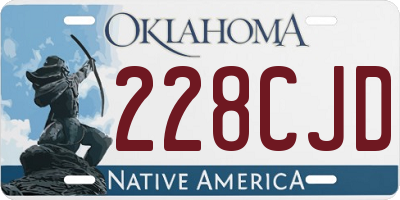 OK license plate 228CJD