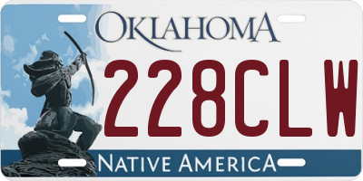 OK license plate 228CLW