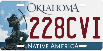 OK license plate 228CVI