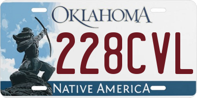OK license plate 228CVL