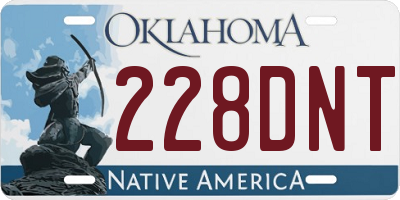 OK license plate 228DNT
