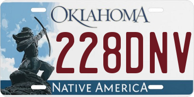 OK license plate 228DNV