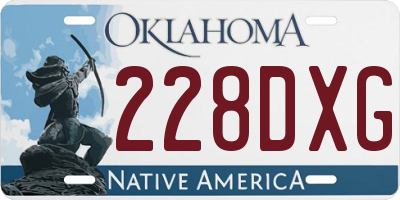 OK license plate 228DXG