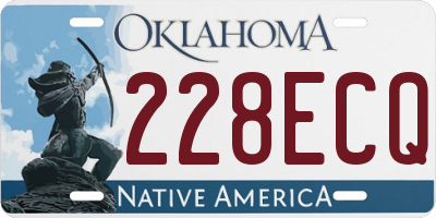 OK license plate 228ECQ