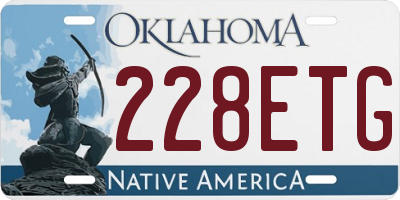 OK license plate 228ETG