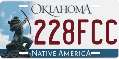 OK license plate 228FCC