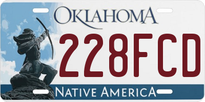 OK license plate 228FCD