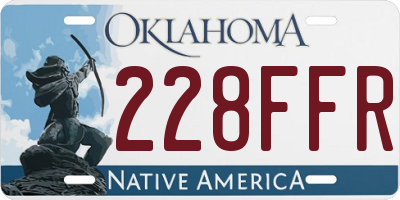 OK license plate 228FFR