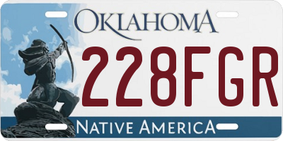 OK license plate 228FGR