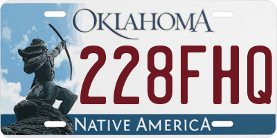 OK license plate 228FHQ