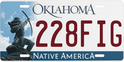 OK license plate 228FIG