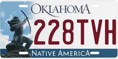 OK license plate 228TVH