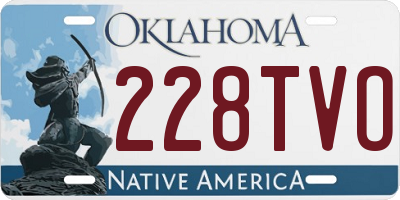 OK license plate 228TVO