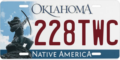 OK license plate 228TWC