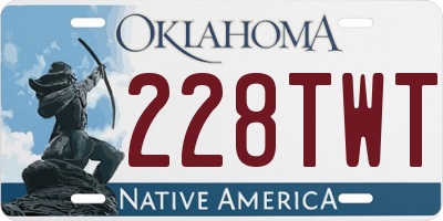 OK license plate 228TWT