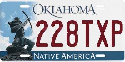 OK license plate 228TXP