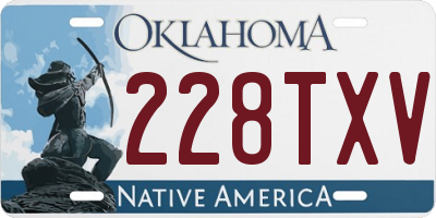 OK license plate 228TXV