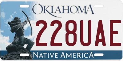 OK license plate 228UAE