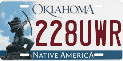 OK license plate 228UWR