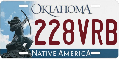 OK license plate 228VRB