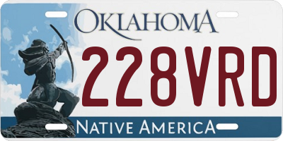 OK license plate 228VRD