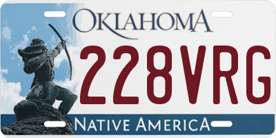 OK license plate 228VRG