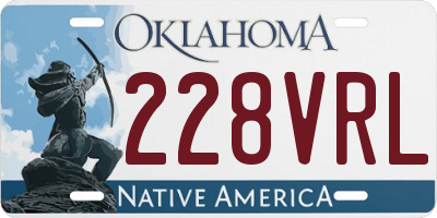 OK license plate 228VRL
