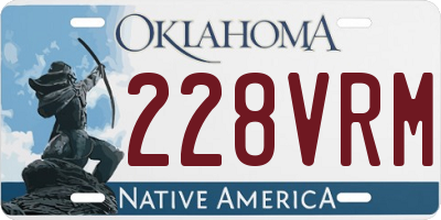 OK license plate 228VRM
